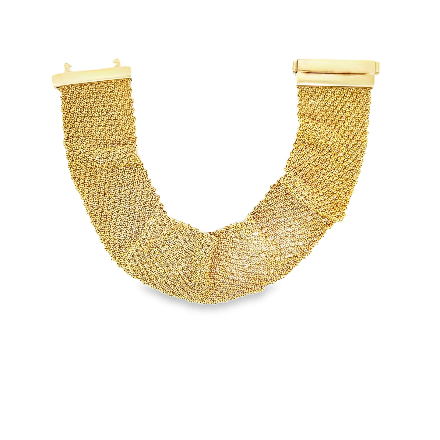 14 Karat Yellow Gold Mesh Bracelet