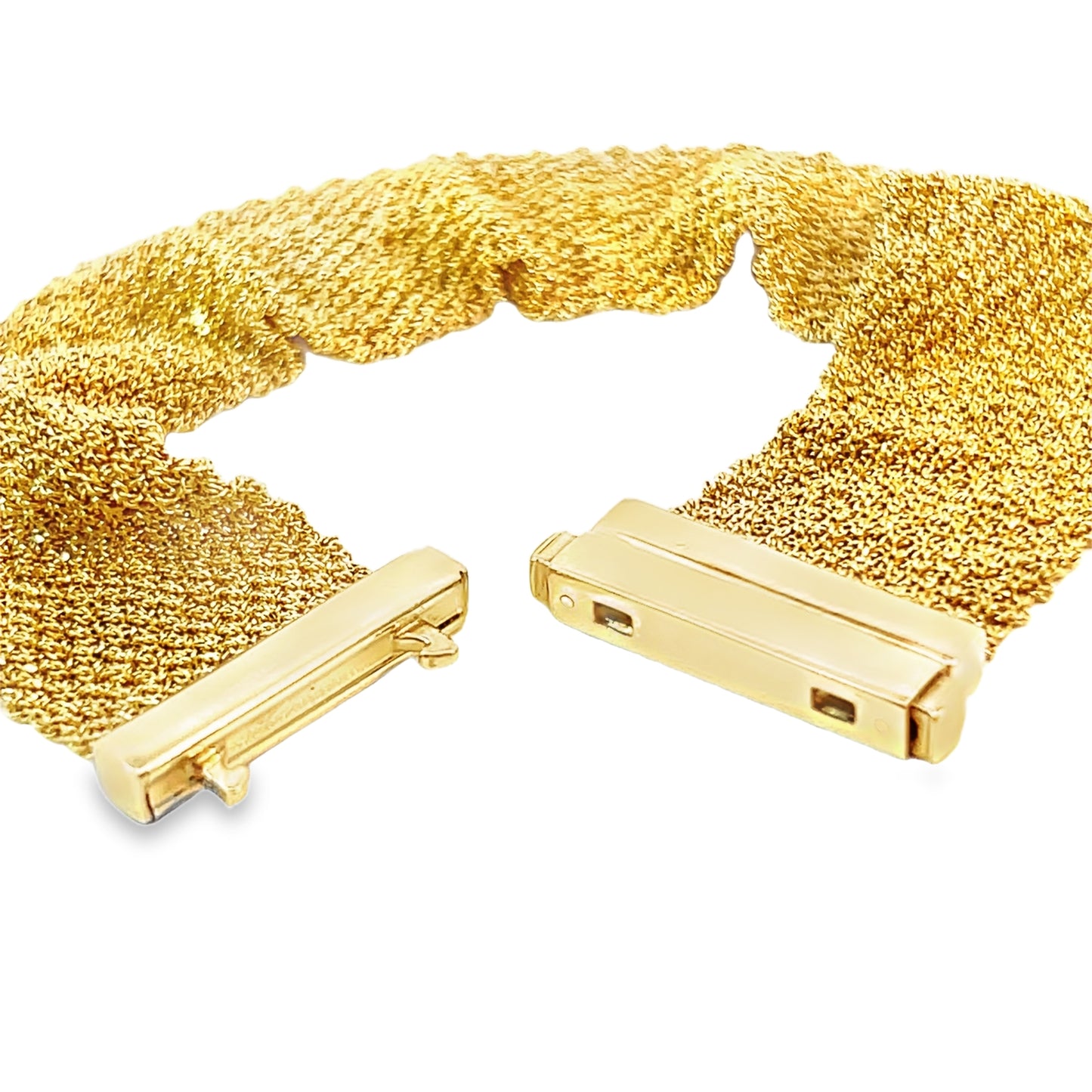 14 Karat Yellow Gold Mesh Bracelet