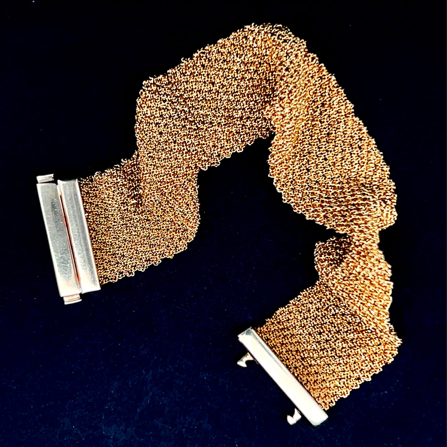 14 Karat Yellow Gold Mesh Bracelet