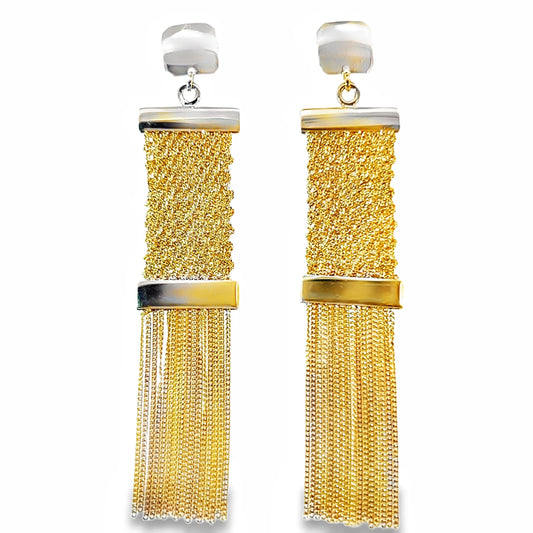 14 Karat Yellow Gold Dangling Earrings