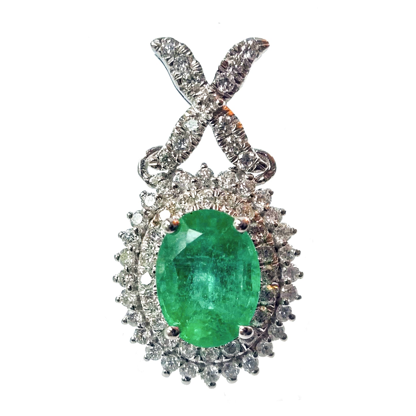 Emerald Necklace Earrings Set