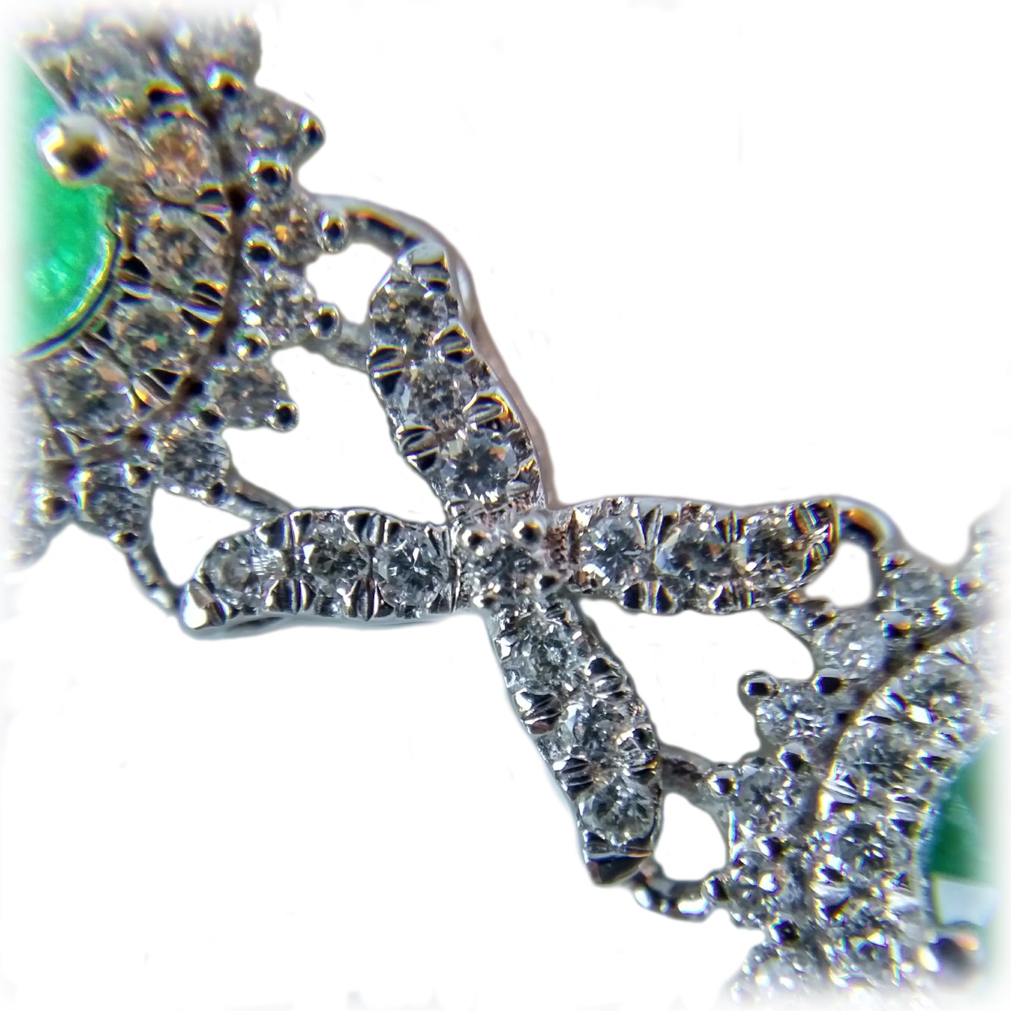 Emerald Necklace Earrings Set
