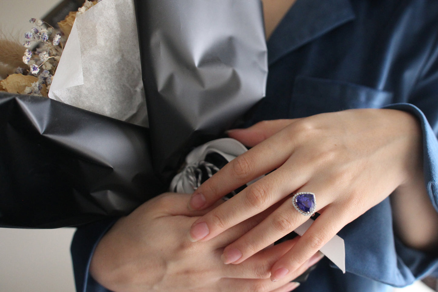 Tanzanite Diamond Cocktail Ring