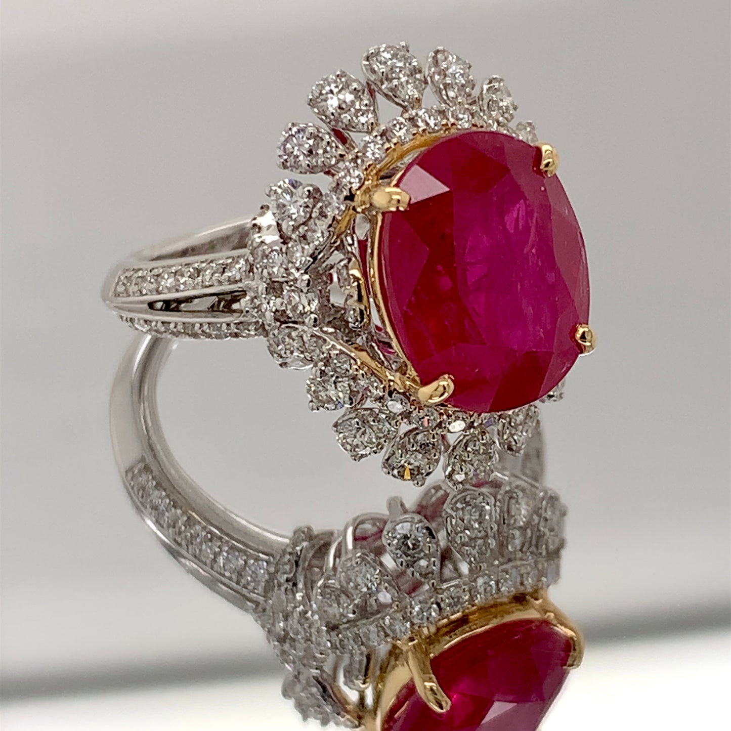 5.83 Carats Ruby Cocktail Ring