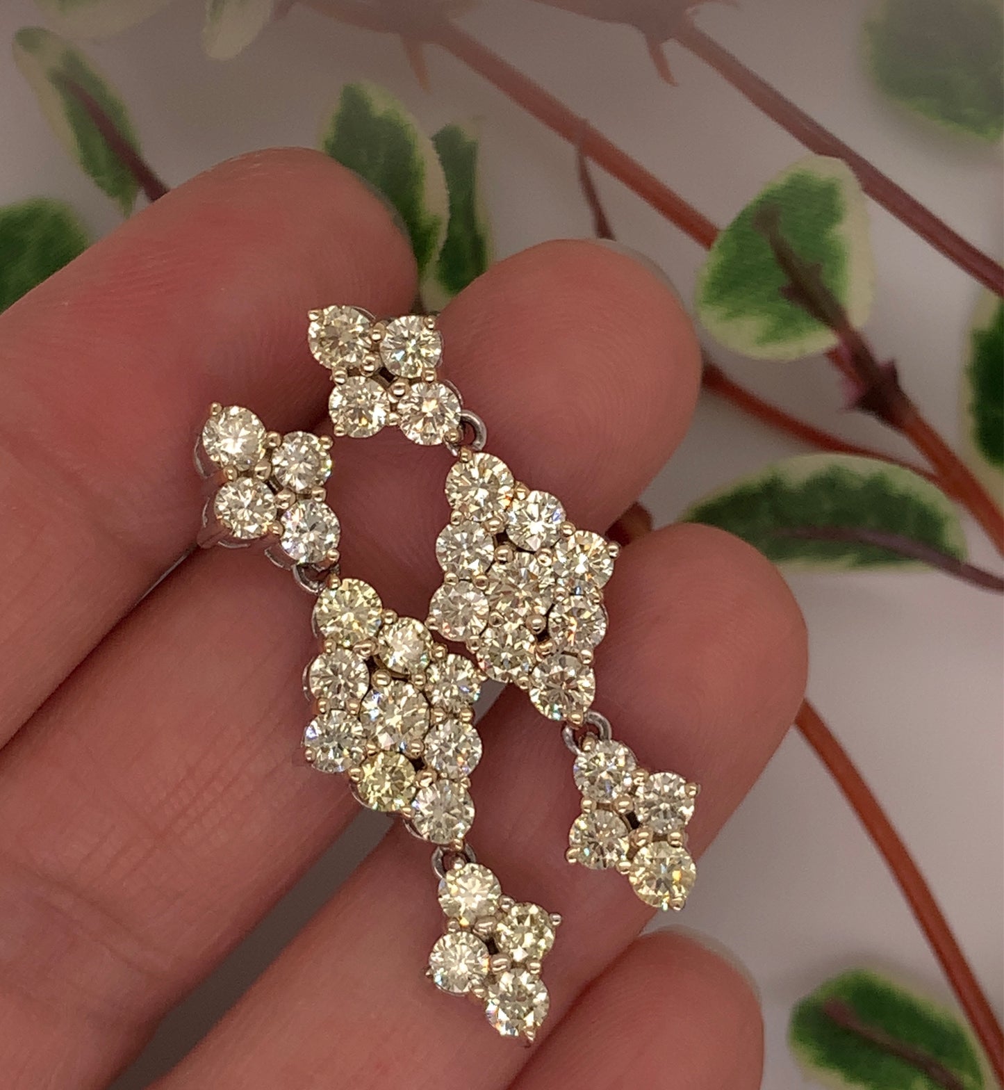 4.35 Carats Yellow Diamond Cocktail Earrings