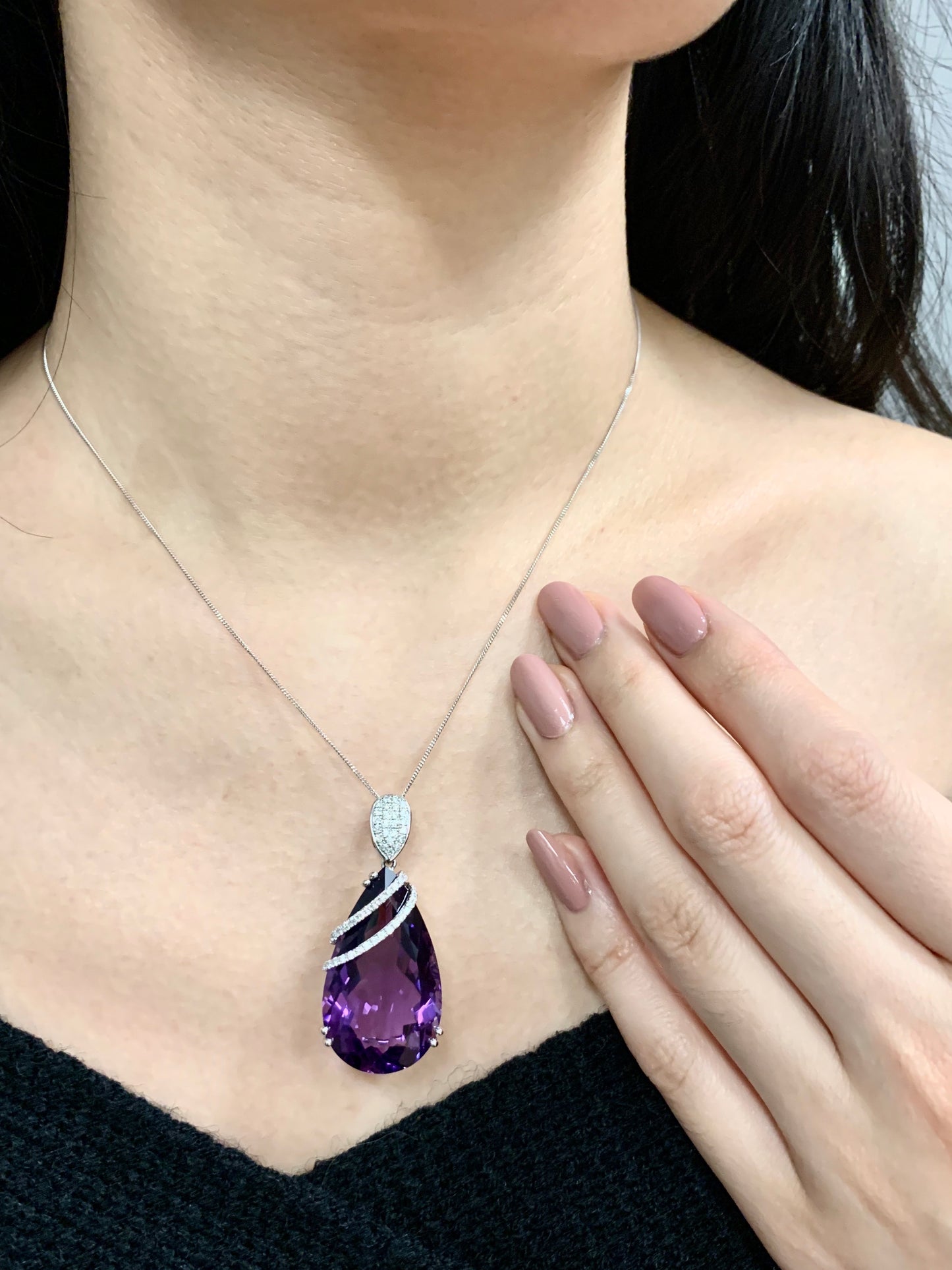 37.22 Carat Amethyst Pendant