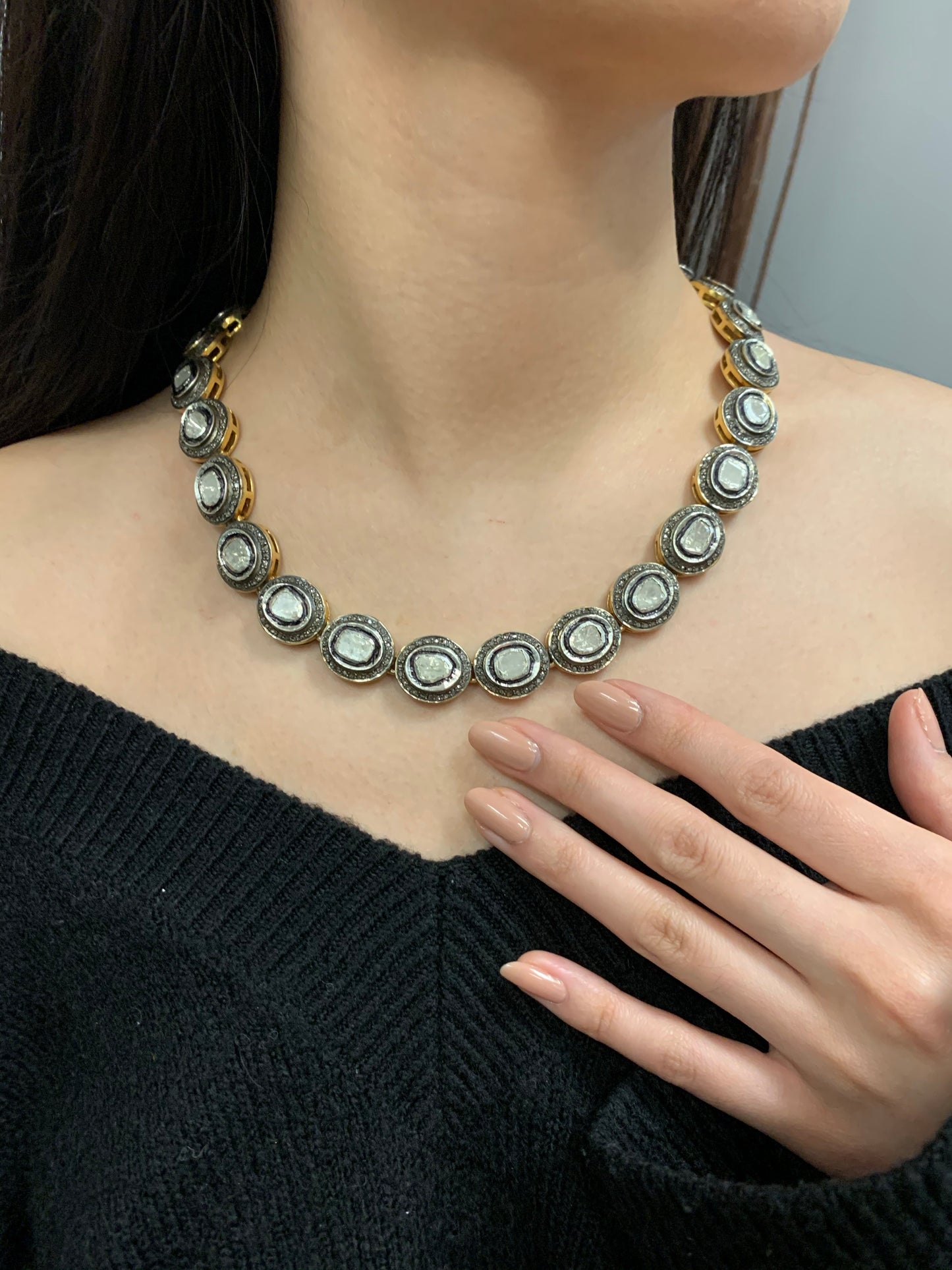 20 Carats Fancy Cut Diamond Mughal Necklace