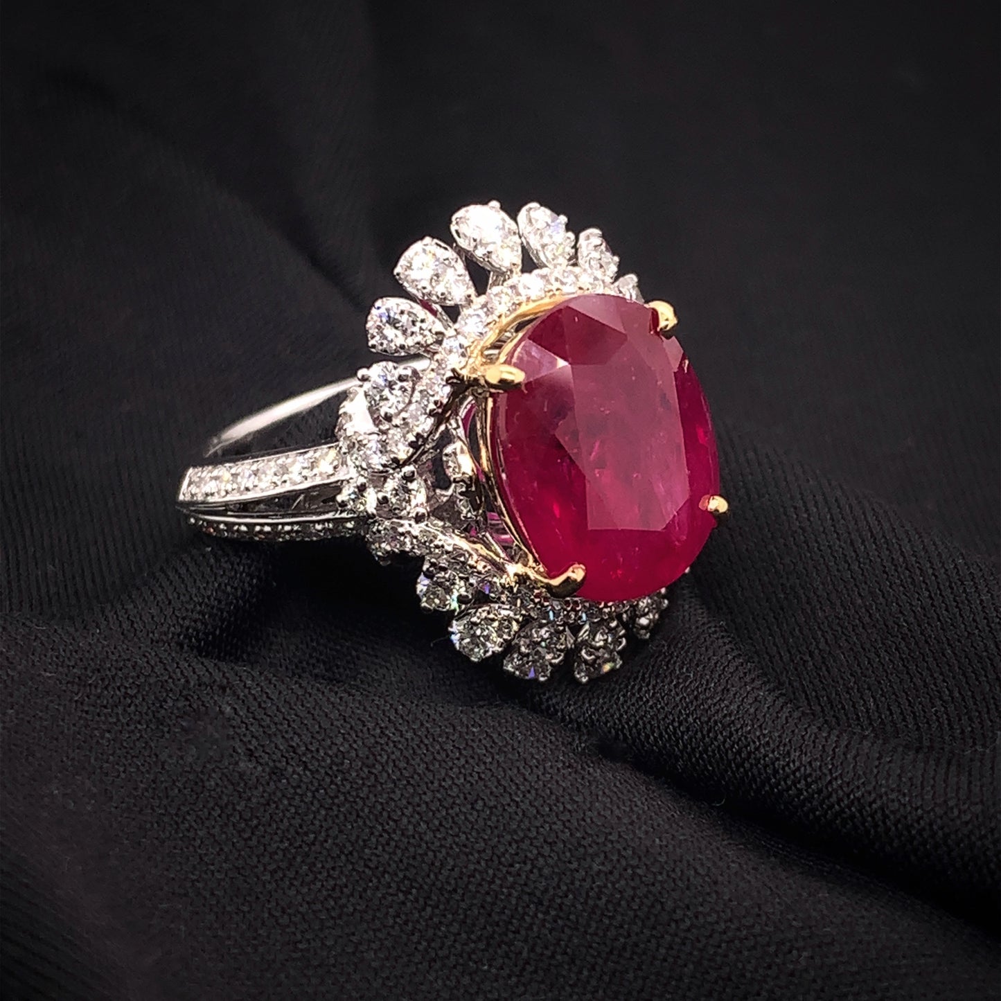 5.83 Carats Ruby Cocktail Ring