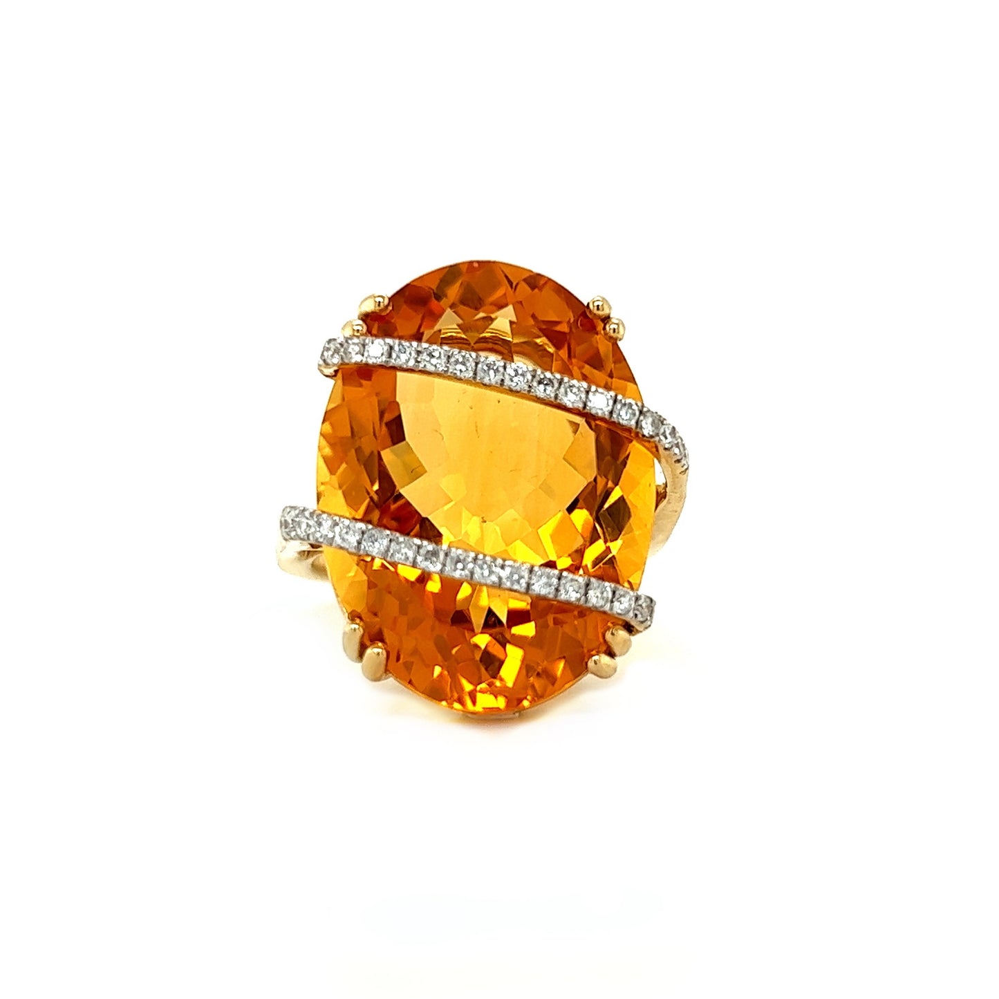 18.12 Citrine Diamond Ring