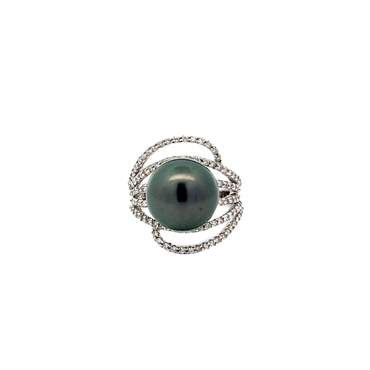 13.25MM Tahitian Pearl Cocktail Ring