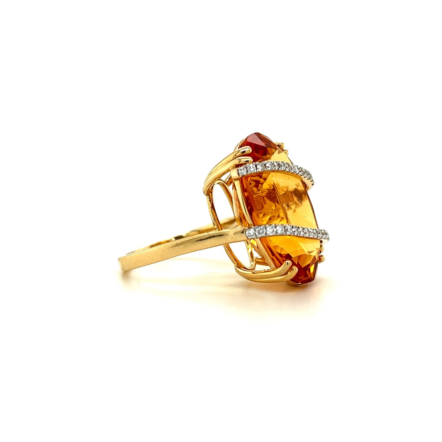 18.12 Citrine Diamond Ring