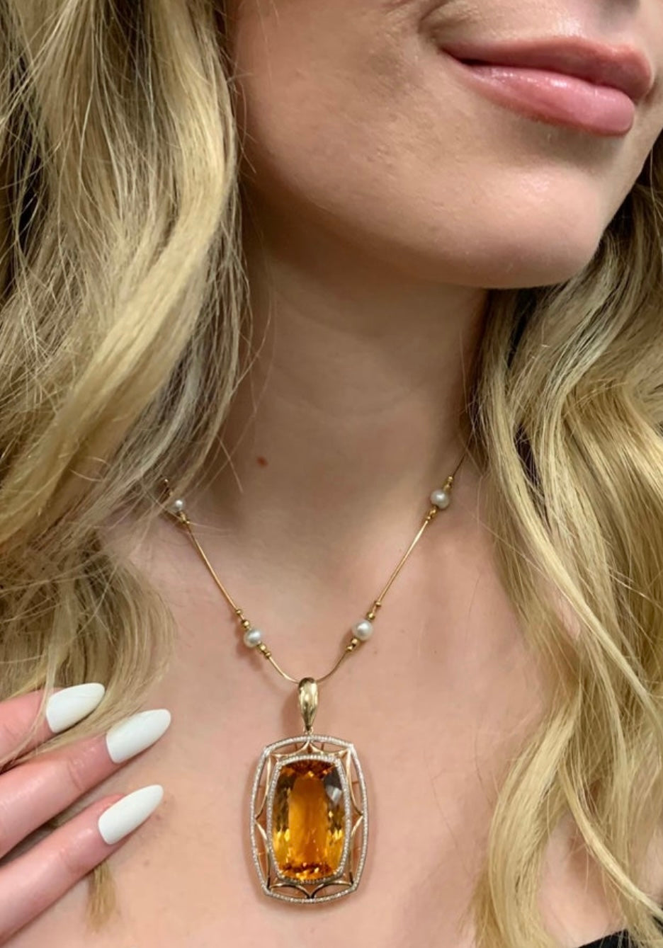 35 Carat Citrine Pendant