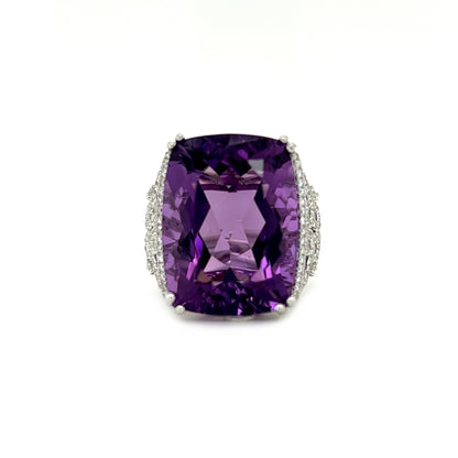 15.91 Carats Amethyst Cocktail Ring