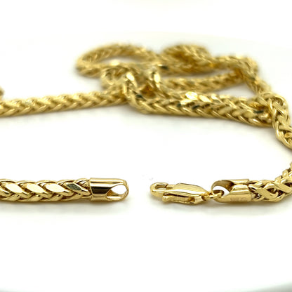 Yellow Gold Palm Necklace Chain - 24"