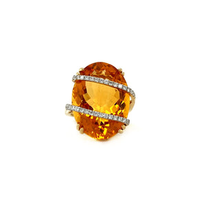 18.12 Citrine Diamond Ring