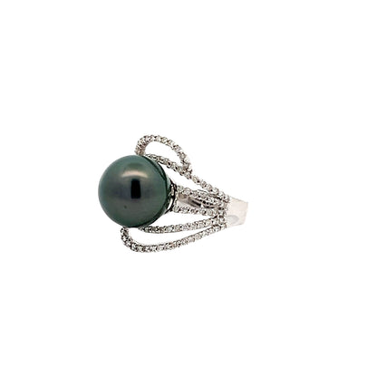 13.25MM Tahitian Pearl Cocktail Ring