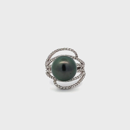 13.25MM Tahitian Pearl Cocktail Ring