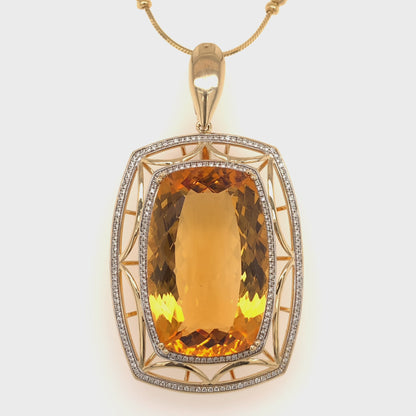 35 Carat Citrine Pendant