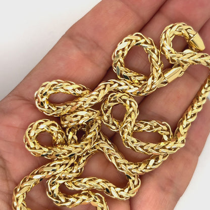 Yellow Gold Palm Necklace Chain - 24"