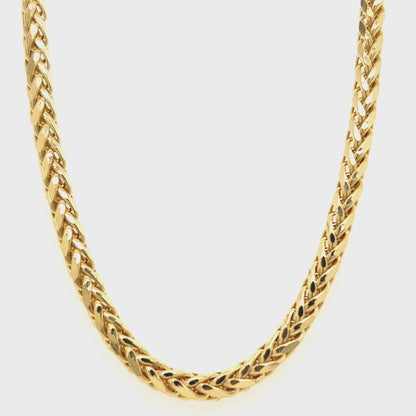 Yellow Gold Palm Necklace Chain - 24"