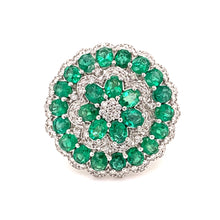 4.19 Carat Emerald Diamond Cocktail Ring