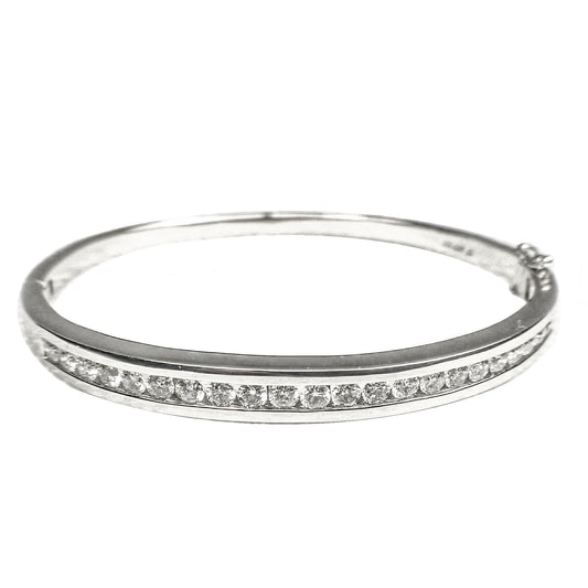 Diamond White Gold Bangle