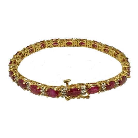 11 Carats Ruby Diamond Bracelet