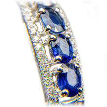 Blue Sapphire Diamond Bangle