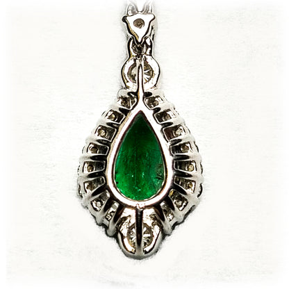 Emerald Diamond Dangling Earrings