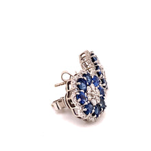 3.27 Carat Sapphire Diamond Earrings