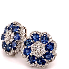 3.27 Carat Sapphire Diamond Earrings