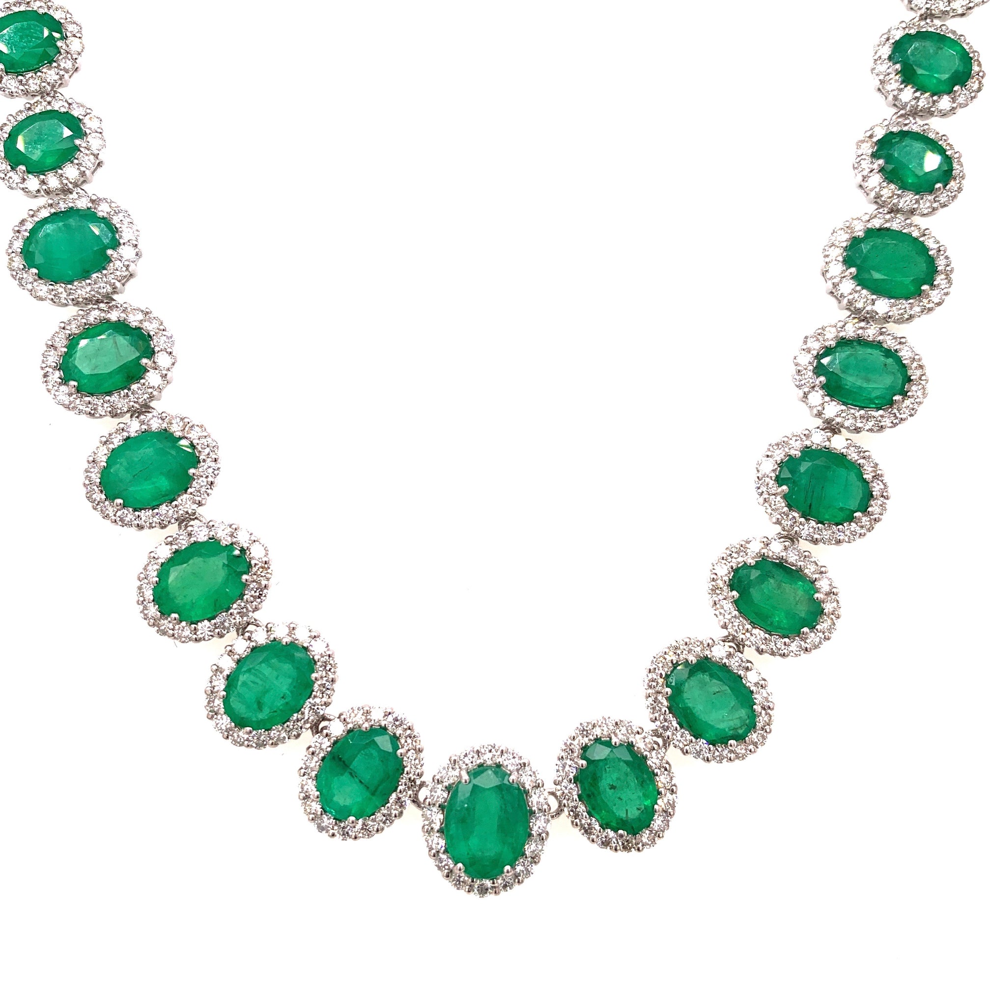 Alloy Steel Round AN ADORABLE GREEN STONE AMERICAN DIAMOND NECKLACE SET  WITH EARRINGS, Size: 3 Inch ( Earing Length) at Rs 800/set in New Delhi