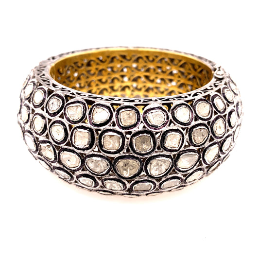 25 Carats Fancy Cut Diamond Mughal Bangle