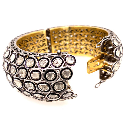 25 Carats Fancy Cut Diamond Mughal Bangle