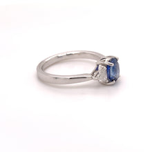 1.21 Carats Sapphire Diamond Bridal Ring