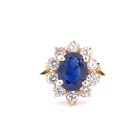 2.25 Carats Royal Sapphire Ring