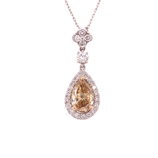 GIA Fancy Brown-Yellow Diamond Pendant