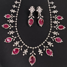 19.32 Carat Ruby Diamond Necklace Set