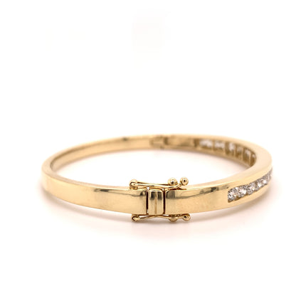 1.68 Diamond Yellow Gold Bangle