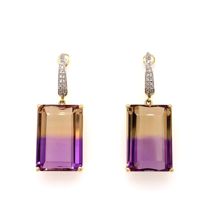 28.7 Carats Ametrine Dangling Earrings