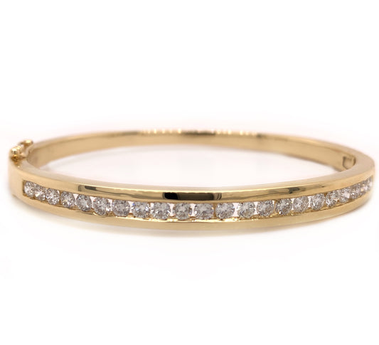 1.68 Diamond Yellow Gold Bangle