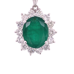 3.51 Carats Emerald Pendant