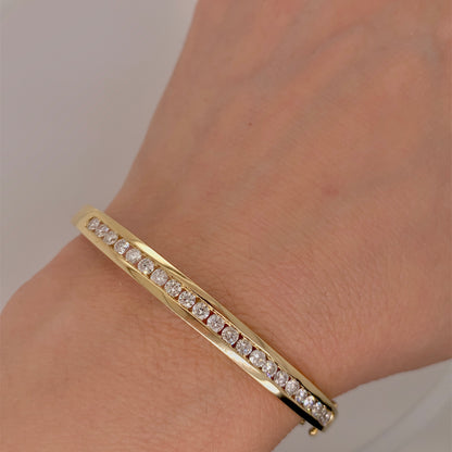 1.68 Diamond Yellow Gold Bangle