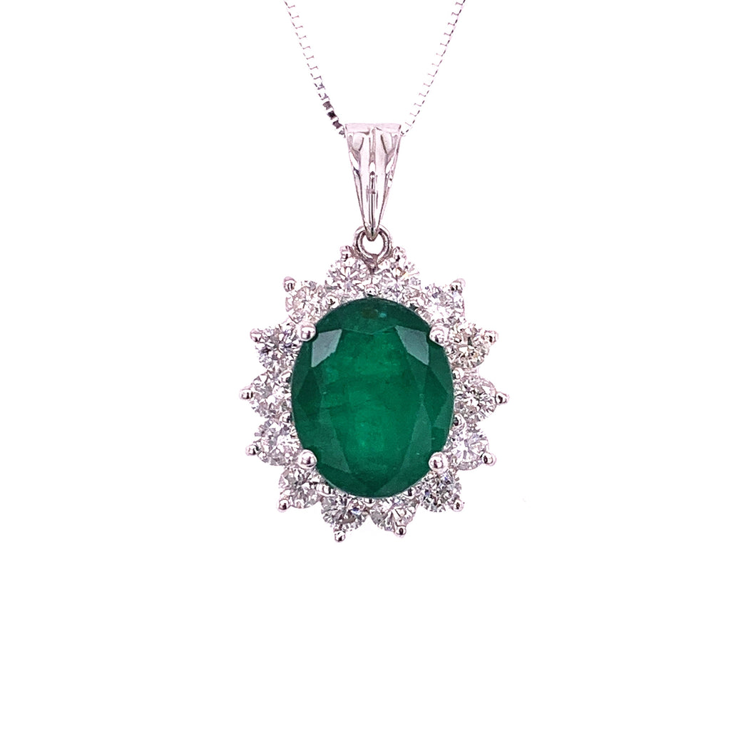 3.51 Carats Emerald Pendant