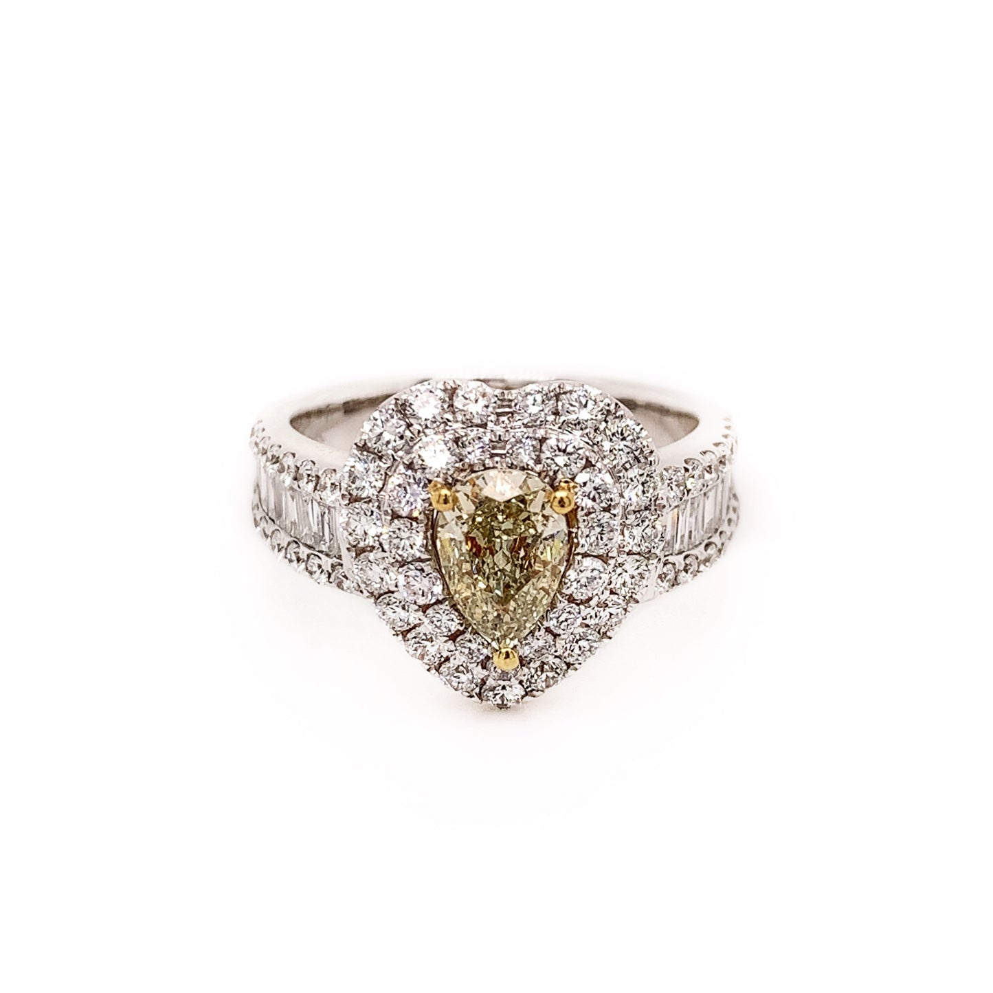 0.71 Carat Fancy Yellow Diamond Ring