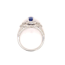 Royal Blue Sapphire Diamond Ring