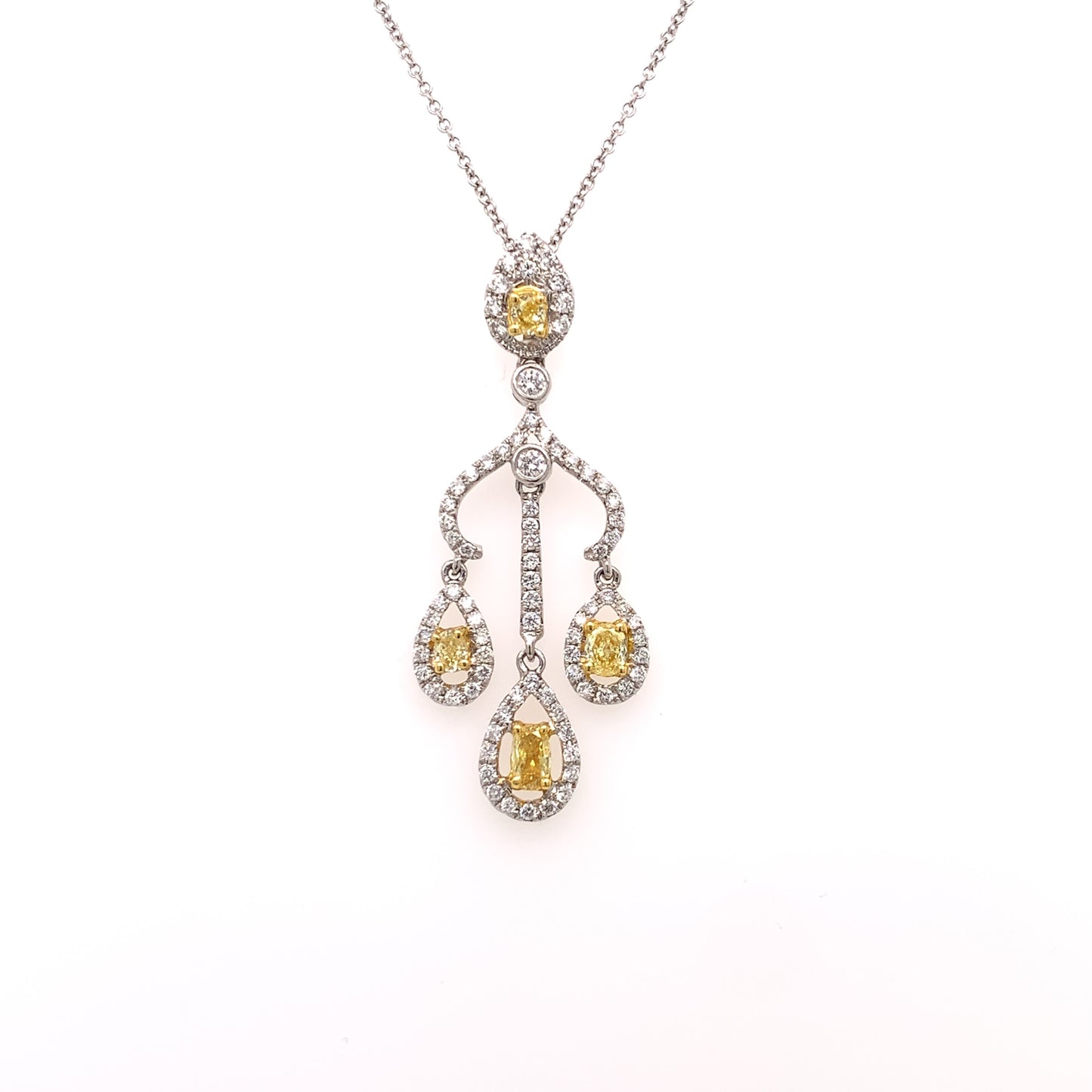 Fancy Yellow Diamond Dangling Pendant