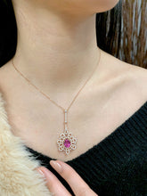 1.88 Carat Intense Pink Sapphire Pendant