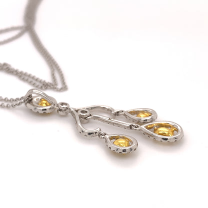 Fancy Yellow Diamond Dangling Pendant