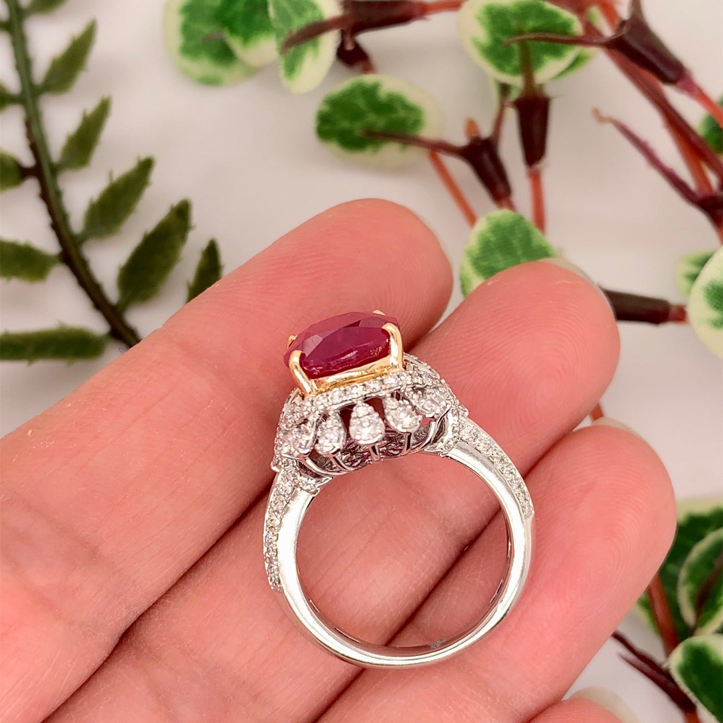 5.83 Carats Ruby Cocktail Ring